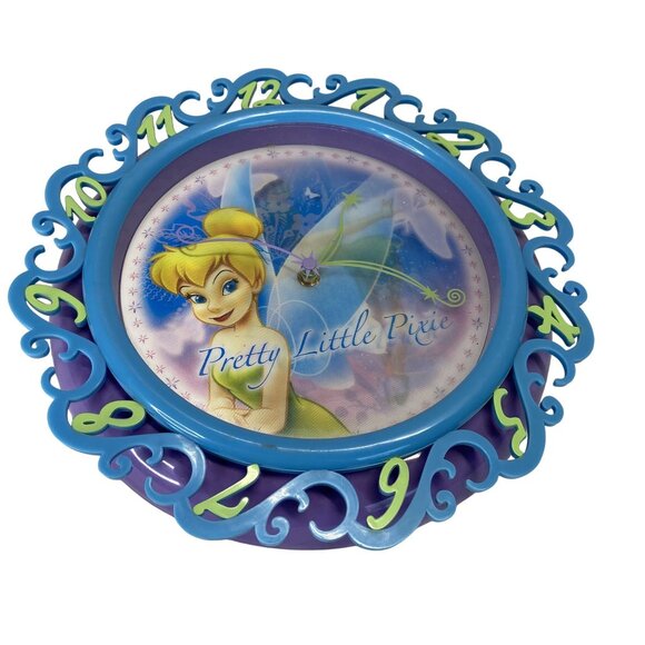 Disney Tinker Bell Wall Clock "Pretty Little Pixie" & "The Magic Touch" Fairy De - Picture 6 of 6